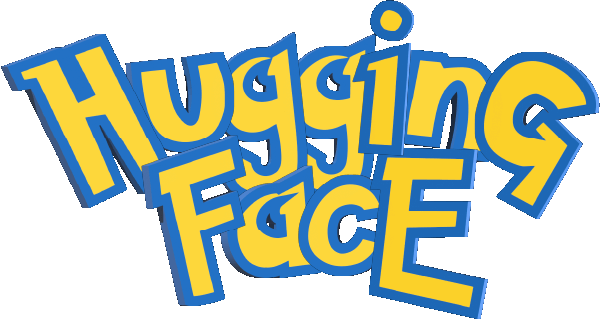 The words 'Hugging Face' in the style of the Pokémon logo